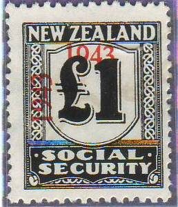 1943 Social Security 1 Pound Black