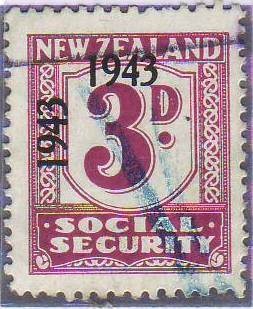 1943 Social Security 3d Mauve