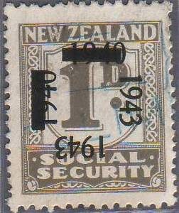 1943 on 1940 Provisionals 1d Grey