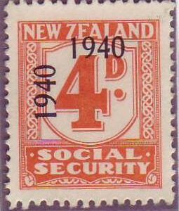 1940 - 41 Social Security 4d Orange