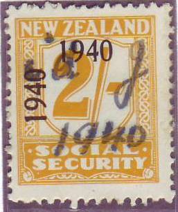 1940 - 41 Social Security 2/- Yellow