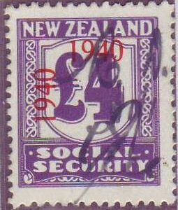 1940 - 41 Social Security 4 Pounds Violet