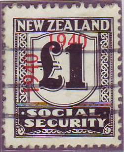 1940 - 41 Social Security 1 Pound Black