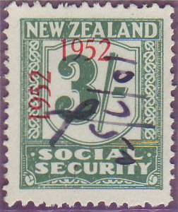1947 - 58 Social Security 3/- Blue-Green