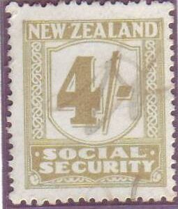 1939 Social Security 4/- Yellow-Olive