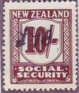 1939 Social Security 10/- Deep Red-Brown