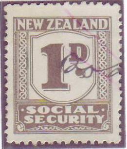 1939 Social Security 1d Grey