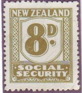 1939 Social Security 8d Olive-Green