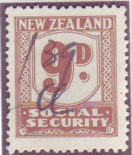1939 Social Security 9d Pale Brown
