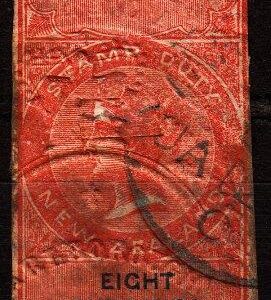 8/- Orange & Blue (Imperf)