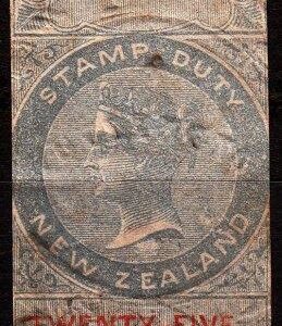 1 Pound 5/- Grey & Red (Imperf)