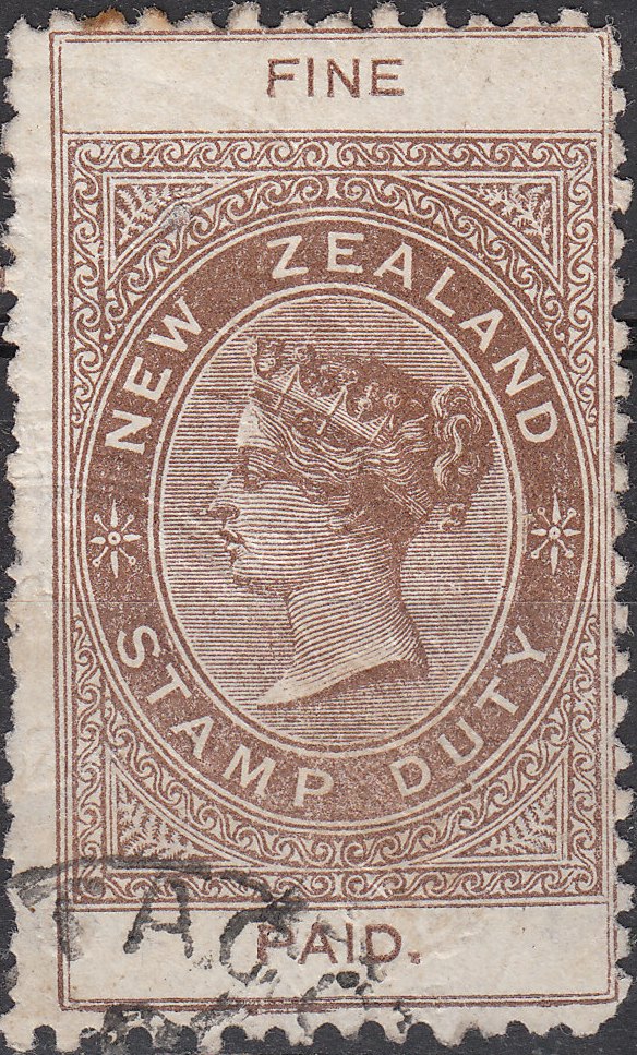1888 No Value Brown (QV Longtype Design)