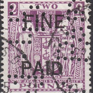 2 Pounds Violet (Black Overprint)