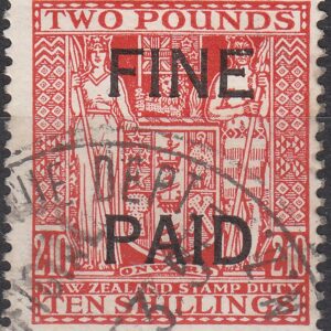 2 Pounds 10/- Red (Black Overprint)