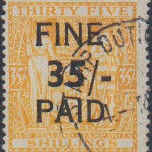 35/- on 35/- Orange-Yellow (Black Overprint)
